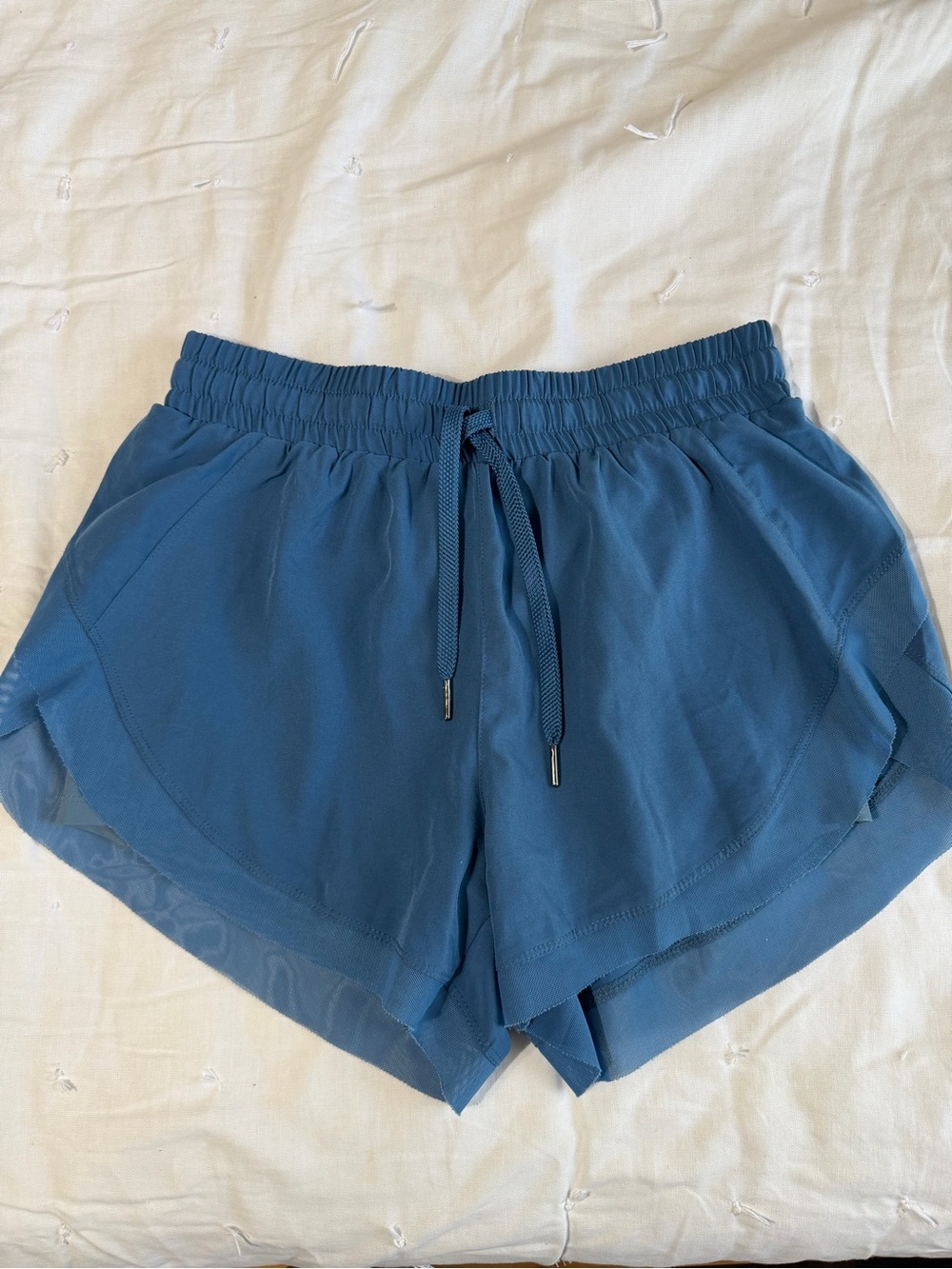 HALARA Blue Mid-Rise Contrast 2 in 1 Running Shorts